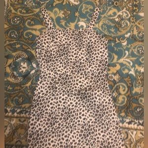 leopard printed mini dress